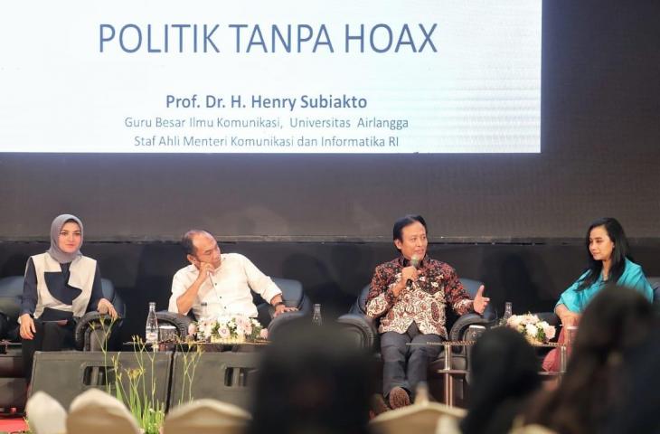 Talshow Politik Tanpa Hoax dan peluncuran 5 Suara Regional di en Ballroom Hotel Sultan Jakarta, Jumat (29/3/2019). 