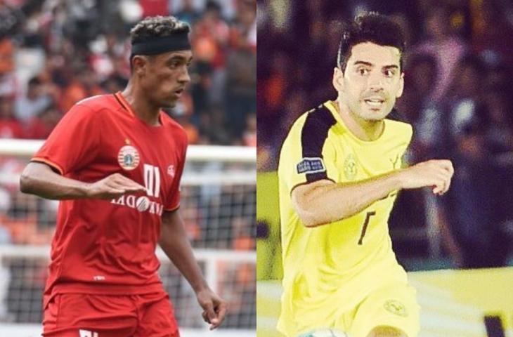 Bomber Persija Jakarta dan penyerang Ceres Negros adu foto mesra. [kolase/Instagram]