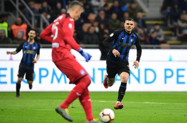 Mauro Icardi saat laga melawan Atalanta pada 7 April 2019 (Miguel Medina/AFP)