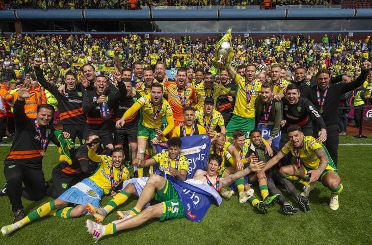 Norwich City menjadi juara Divisi Championship 2018/2019. (Twitter/@NorwichCityFC)