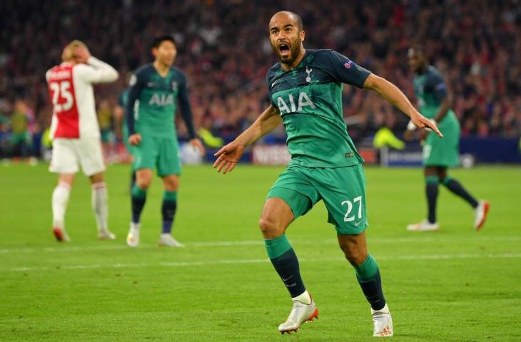 Lucas Moura usai menjadi pahlawan kemenangan Tottenham atas Ajax. (Dok. UEFA)