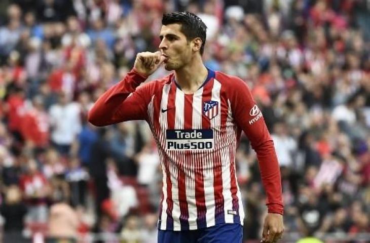 Striker pinjaman Atletico Madrid, Alvaro Morata. (PIERRE-PHILIPPE MARCOU / AFP)