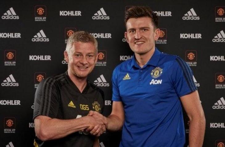 Harry Maguire resmi gabung Manchester United. (Twitter/@manutd)