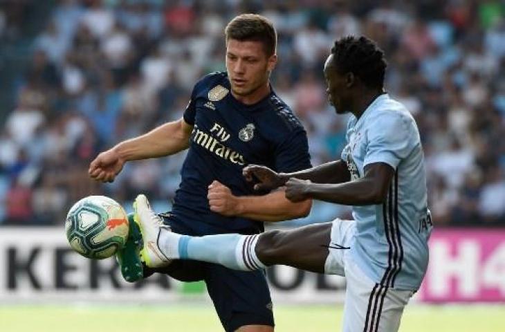 Penampilan Luka Jovic saat memperkuat Real Madrid melawan Celta Vigo di pekan perdana La Liga Spanyol. (MIGUEL RIOPA / AFP)