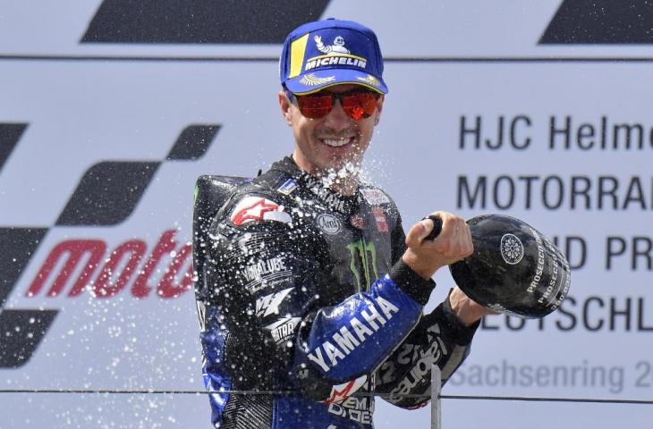 Pebalap MotoGP asal Spanyol, Maverick Vinales. [TOBIAS SCHWARZ / AFP]