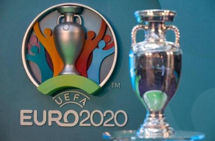 Logo Piala Eropa 2020. (JUSTIN TALLIS / AFP)