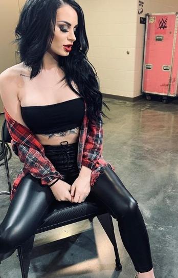 Pegulat WWE, Saraya Beves alias Paige. [@realpaigewwe / Instagram]