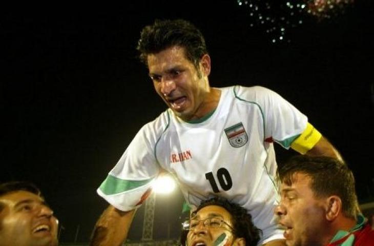 Eks striker legendaris Timnas Iran, Ali Daei. (ATTA KENARE / AFP)