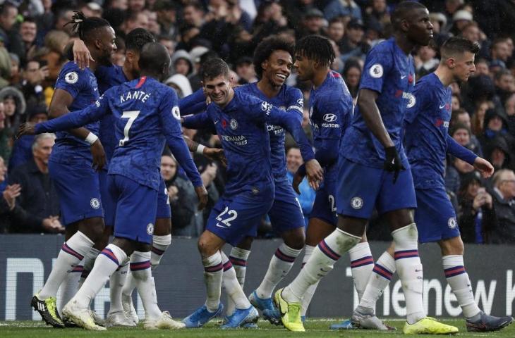 Para pemain Chelsea. [ADRIAN DENNIS / AFP]