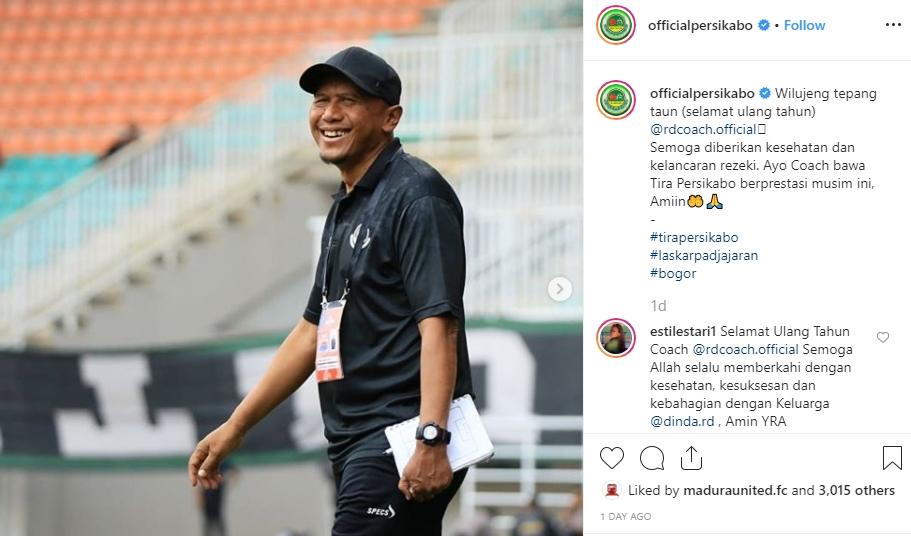 Rahmad Darmawan saat masih menjabat sebagai pelatih Tira Persikabo. [@officialpersikabo / Instagram]