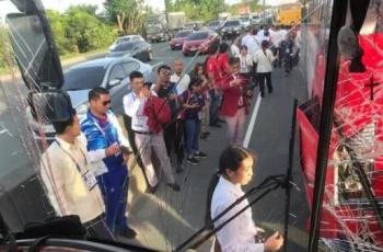 Bus Kontingen Vietnam Tabrakan dengan Bus Laos Jelang Pembukaan SEA Games