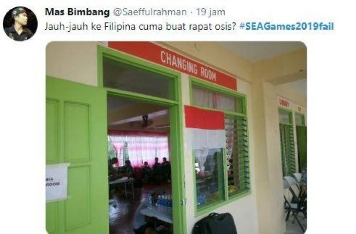 Cuitan netizen soal ruang ganti Timnas Indonesia U-22 di SEA Games 2019.