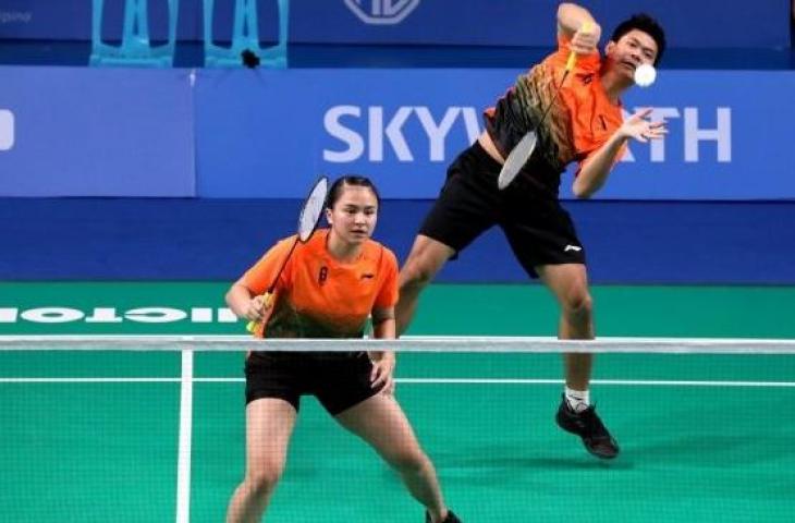 Pasangan ganda campuran Indonesia, Praveen Jordan/Melati Daeva Oktavianti, melaju ke semifinal SEA Games 2019 usai mengalahkan Alvin Morada/Alyssa Yasbel Leonardo (Filipina) di babak perempat final, Sabtu (7/12). [Humas PBSI]