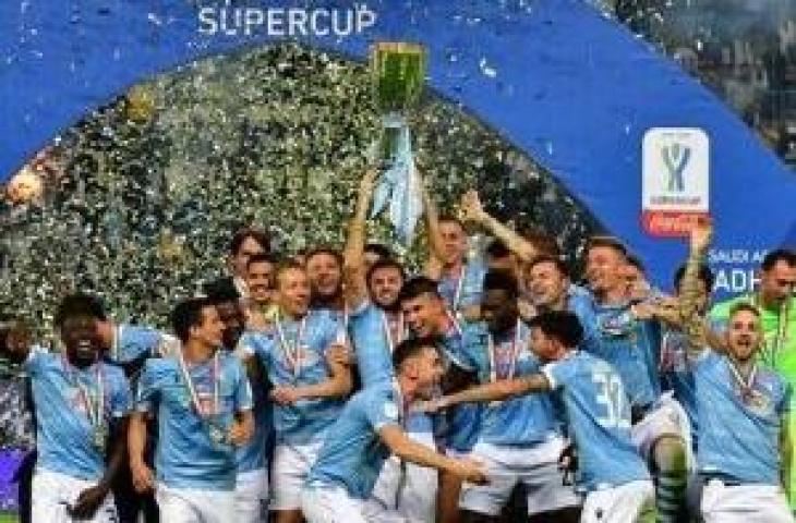 Lazio juara Piala Super Italia 2019 usai mengalahkan Juventus 1-3. (Foto: AFP)