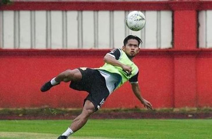 Andik Vermansah saat ikut sesi latihan Bhayangkara FC. (Dok. Bhayangkara FC)