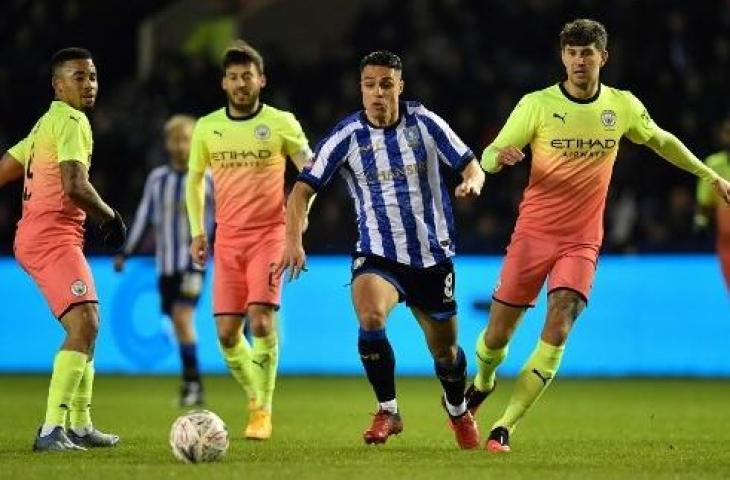 Manchester City sukses mengalahkan Sheffield Wednesday dengan skor 1-0. (PAUL ELLIS / AFP)