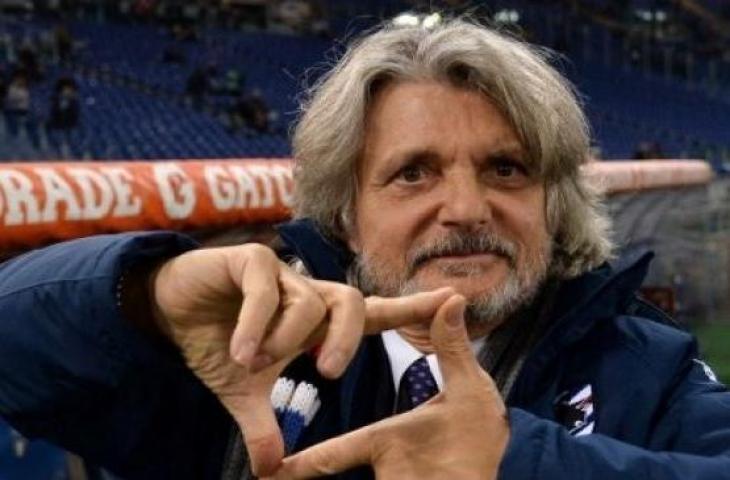 Presiden klub Sampdoria, Massimo Ferrero. (ALBERTO PIZZOLI / AFP)