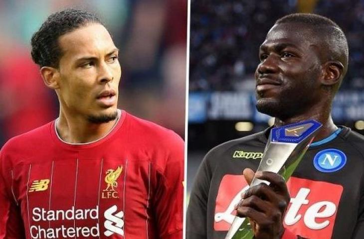 Kolase foto bek Liverpool, Virgil van Dijk (kiri) dan bek Napoli, Kalidou Koulibaly. [AFP]