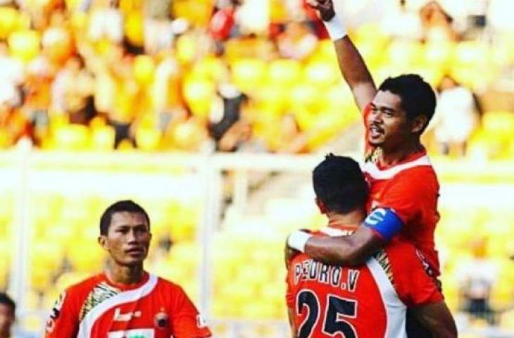 Pedro Javier saat memperkuat Persija Jakarta bersama dengan Bambang Pamungkas dan Ismed Sofyan. (Dok. Persija)