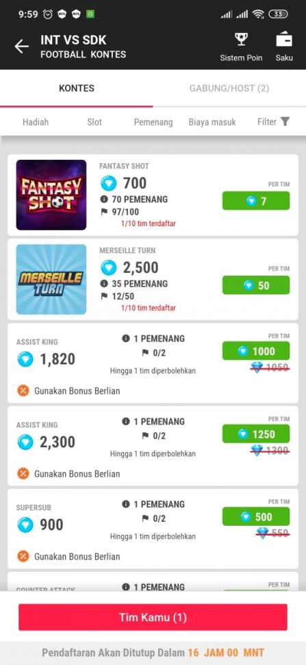 MPL Fantasy Sepak Bola