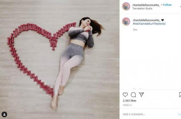 Chantal Della Concetta di tempat yoga. [Instagram chantaldellaconcetta_/captured]