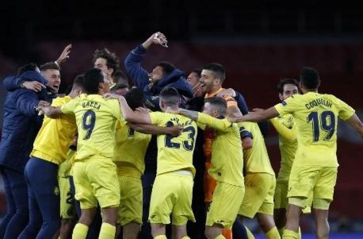 Singkirkan Arsenal, Villarreal melaju ke final Liga Europa melawan Manchester United. (ADRIAN DENNIS / AFP)