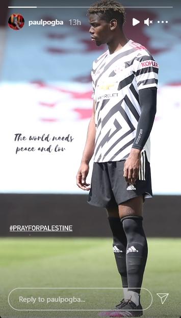 Paul Pogba beri dukungan untuk Palestina. (Instagram/paulpogba).