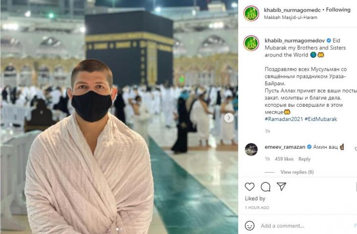 Khabib Nurmagomedov ucapkan Idul Fitri. (Instagram/khabib_nurmagomedov)