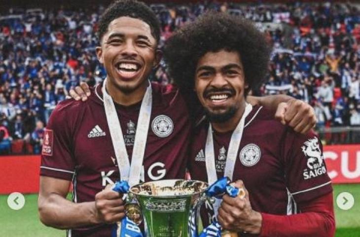 Dua pemain muslim Leicester City, Wesley Fofana dan Hamza Choudhury. (Instagram/lawestt_)