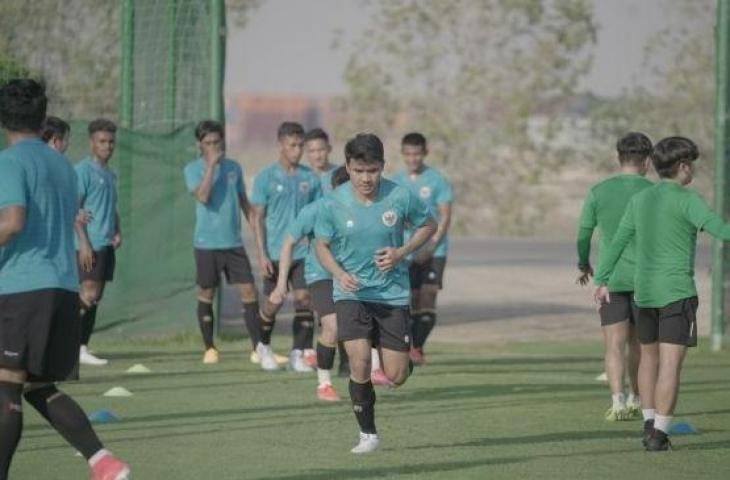 Asnawi Mangkualam saat berlatih bersama Timnas Indonesia (dok. PSSI).