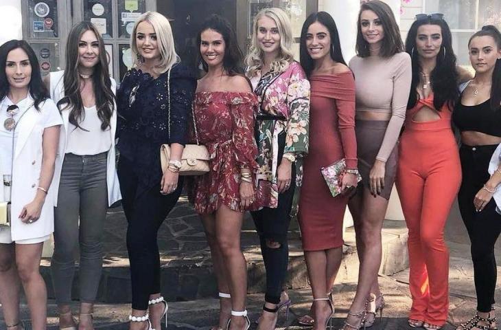 WAGs Timnas Inggris saat gelarang Piala Dunia 2018. (Instagram/beckyvardy)