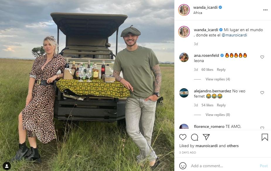 Wanda Nara liburan mewah bersama Mauro Icardi di Afrika. (Instagram/wanda_icardi)