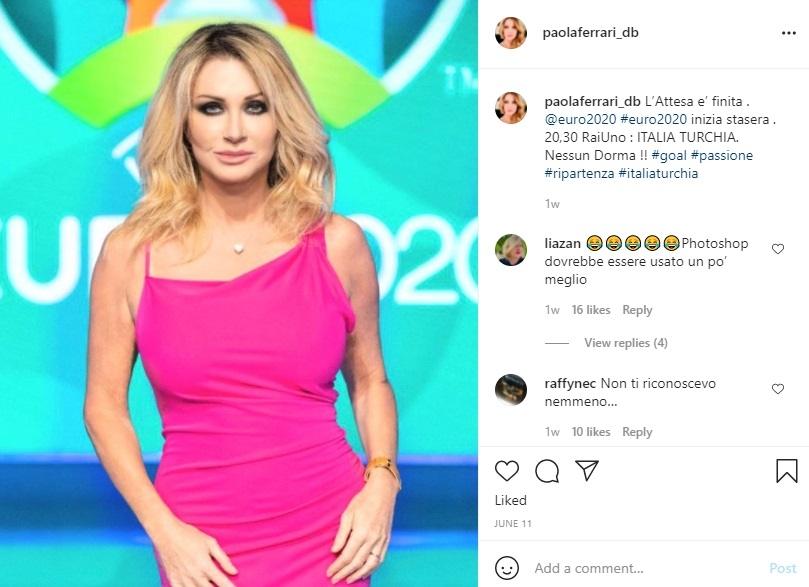 Presenter Euro 2020 yang viral, Paola Ferrari. (Instagram/paolaferrari_db)