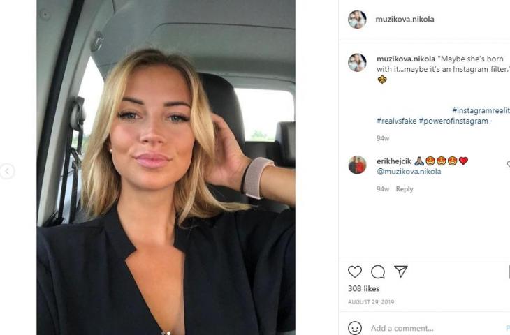 WAGs Republik Ceko, Antonin Barak - Nikola Muzikova. (Instagram)