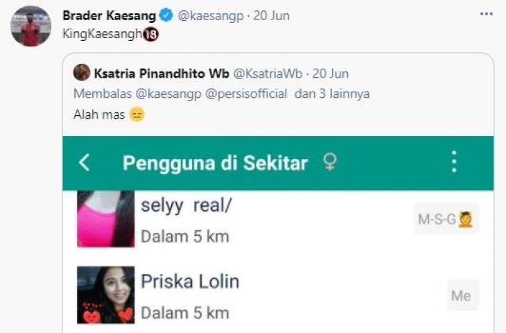 Nama Kaesang dicatut di MiChat. (Twitter/@kaesangp)