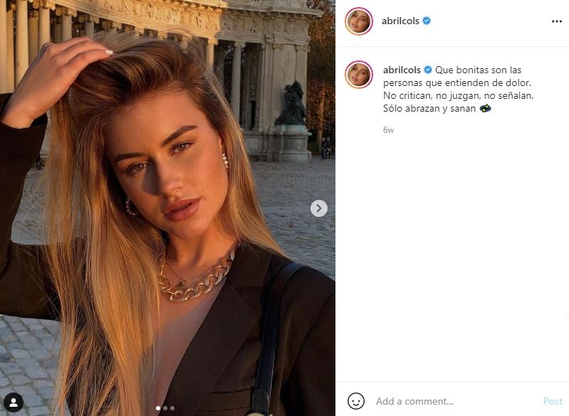 Abril Cols, influencer cantik yang digosipkan dengan Neymar. (Instagram/abrilcols)