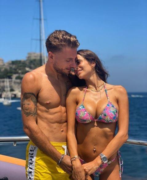 Ciro Immobile dan istrinya Jessica Melena. (Instagram/jessicamelena)