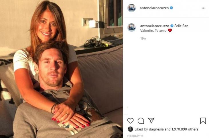 Antonella Roccuzzo, istri Lionel Messi. (Instagram)