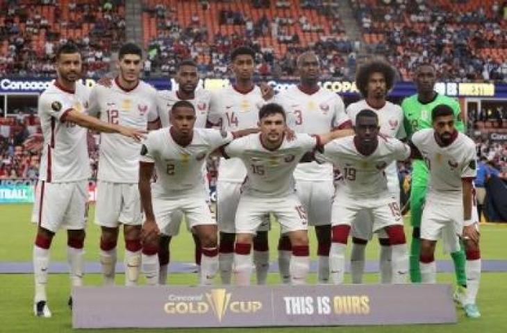 Timnas Qatar di  Cup CONCACAF 2021. (Dok. Qatar FA)