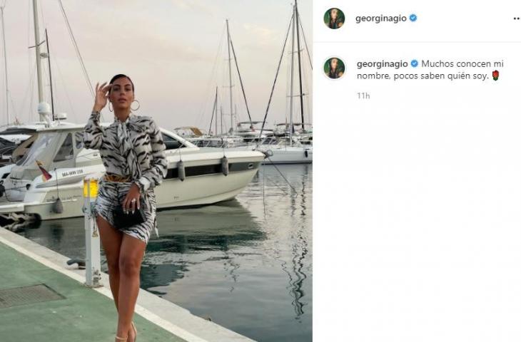 Georgina Rodriguez tampil pakai dress. (Instagram/georginagio)