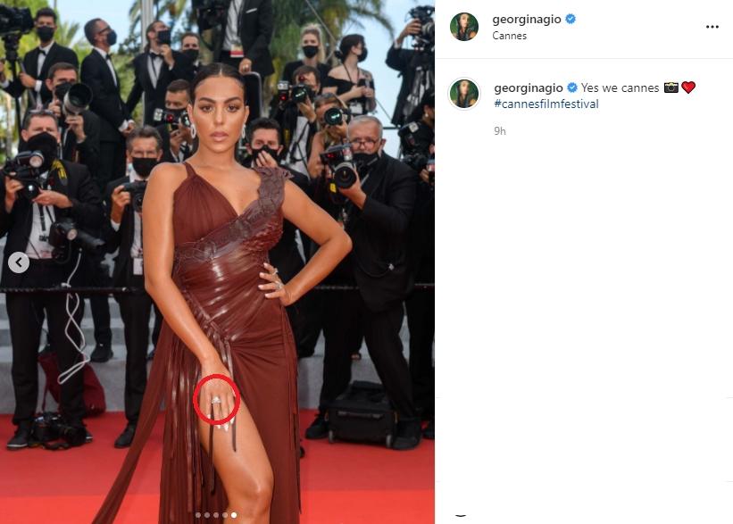 Georgina Rodriguez hadiri Festival Film Cannes. (Instagram/georginagio)