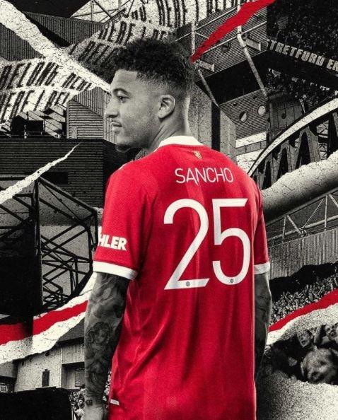 Jadon Sancho resmi berseragam Manchester United. (Dok. Man United)