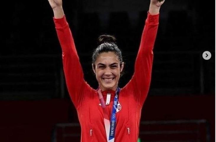 Milica Mandic, atlet taekwondo Serbia yang raih emas di Olimpiade Tokyo 2020. (Instagram/mandic_milica)