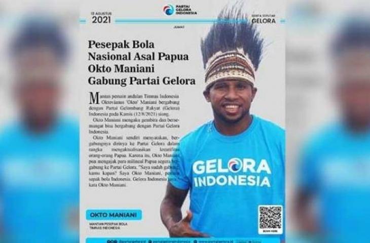 Okto Maniani gabung Partai Gelora. [Ist]