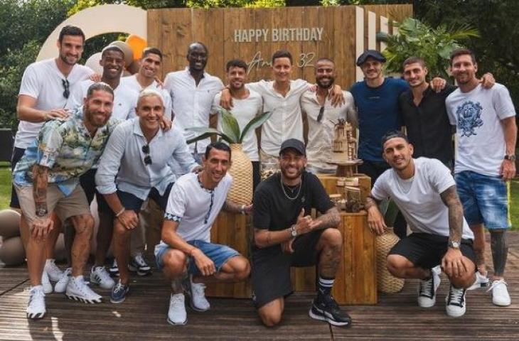 Potret pesta ulang tahun Ander Herrera yang tidak dihadiri Kylian Mbappe. (Instagram/anderherrera)