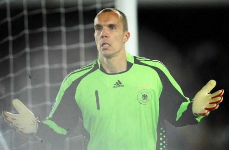 Kiper Timnas Jerman, Robert Enke. (OLIVER LANG / AFP)