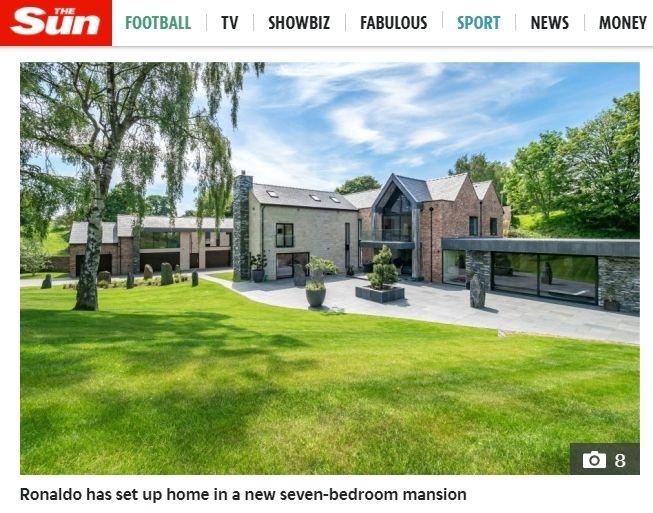 Rumah baru Cristiano Ronaldo di Manchester. (The Sun)