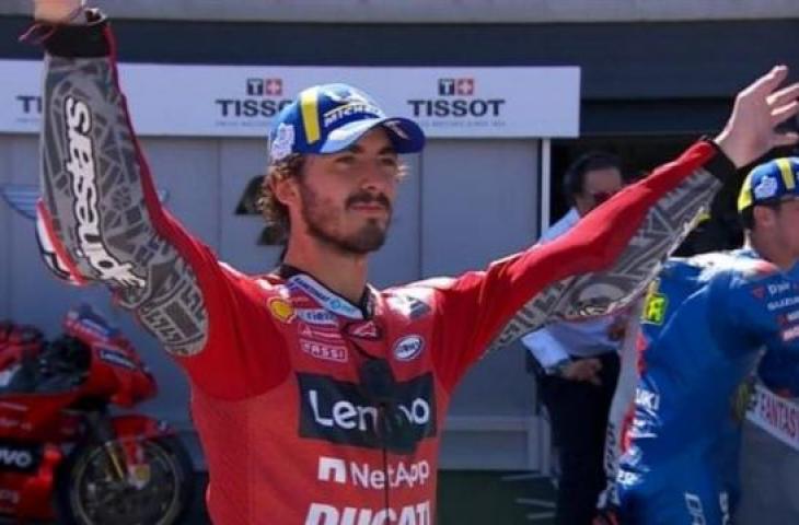 Francesco Bagnaia berhasil meraih podium di MotoGP Aragon 2021 (MotoGP)