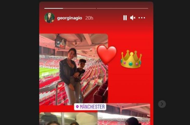 WAGs Man United yang tonton laga debut kedua Ronaldo di Old Trafford. (Instagram/georginagio)