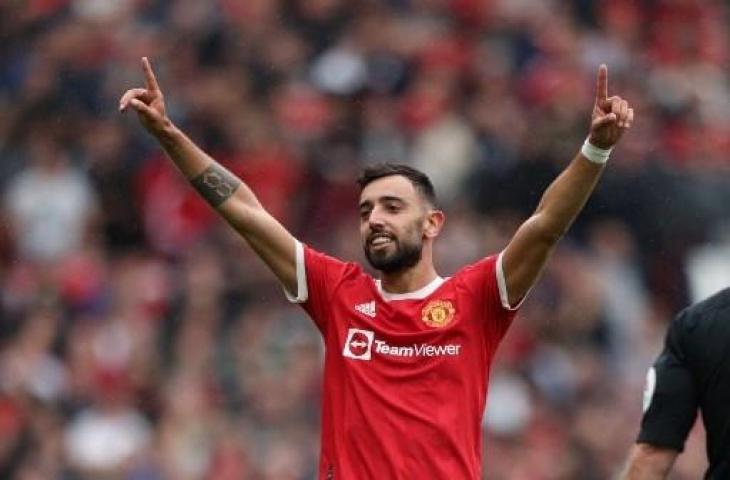 Bintang Manchester United, Bruno Fernandes. (Adrian DENNIS / AFP)